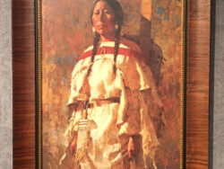 Framed Cheyenne Mother by Howard Terpning for sale.