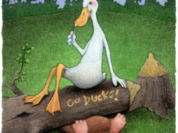Go Ducks, by WIll Bullas, Oregon Ducks Print, at Gallery 601