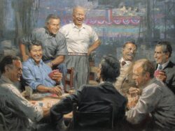 Republican presidents playing poker.