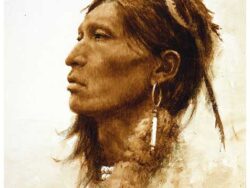 Kiowa, portrait of a Native American male