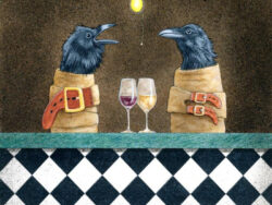 Raven Lunatics by Will Bullas, metal prints for sale at Gallery 601.