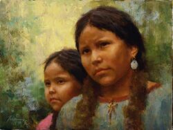 A portrait of 2 young sisters