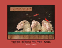 Poster of three sheep drinking a Basque drink called Kalimotxo