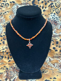 Carnelian Cross necklace for sale at Gallery 601.
