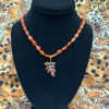 Carnelian leaf pendant necklace for sale at Gallery 601.