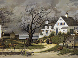 Checking in at Olde Martha's Vineyard by Charles Wysocki for sale.