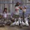 M. Weistling Feeding the Geese at Gallery 601