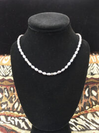 Grey/Blue Pearl necklace for sale.