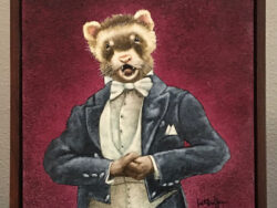 Original acrylic of Jose the Ferret by Will Bullas for sale.