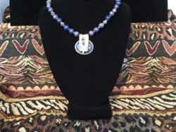 Lapis Necklace with Small Pipe Pendant for sale.