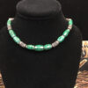 Malachite and Silver necklace for sale.