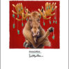 Artwork of a moose for sale.