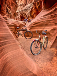 Two bicycles in Owl Canyon