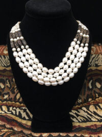 Pearl Waterfall design necklace for sale.