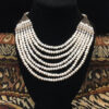 Pearl waterfall 7 line necklace for sale.