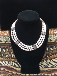 Pale pink pearl collar for sale.