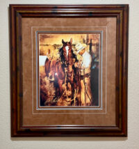 Framed Chris Owen artwork for sale.