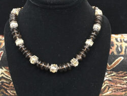 Smokey and Yellow Topaz Necklace for sale.