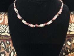 Red Tiger Eye and Trade bead necklace for sale.