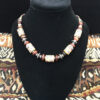 Treade bead and /red Tiger Eye necjlace for sale.