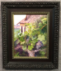 Original oil by June Carey of St. Chapel Winery.