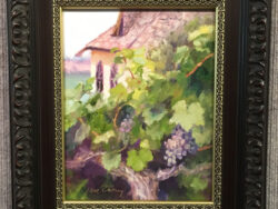 Original oil by June Carey of St. Chapel Winery.