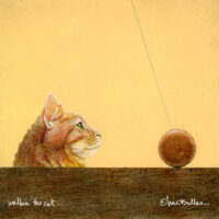 Walikin the Cat by Will Bullas, available on metal.